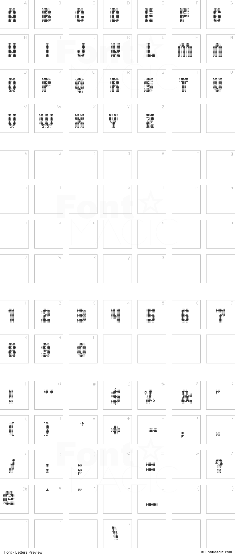 FAR SPOT Font - All Latters Preview Chart